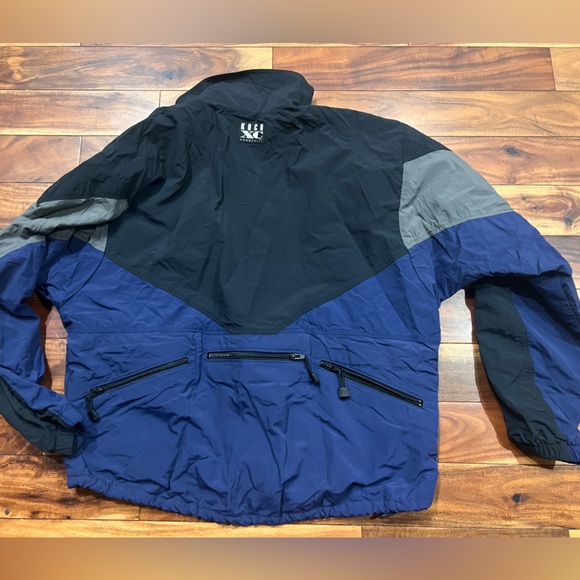 Men's Black and Blue Jacket VTG Sporthill Koch XC Running Skiing Cycling M - Picture 3 of 5